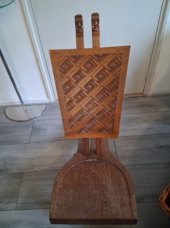 Image 1 of African ceremonial chief chair 