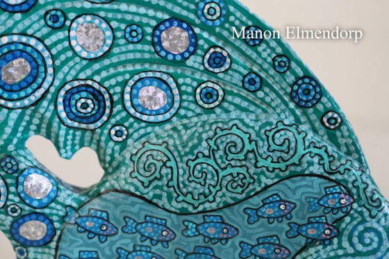 Image 1 of Unique Hand-Painted Tropical Fish Figurine Signed