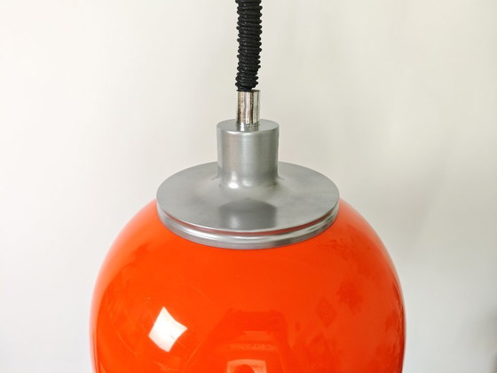 Image 1 of Lampada a sospensione vintage Meblo Guzzini, lampada a soffitto Guzzini Faro, Space Age, atomica, lampada a sospensione retrò, s