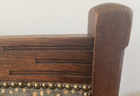 Image 1 of Amsterdam School - Two oak armchairs