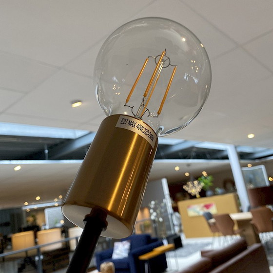 Image 1 of Lampe sur pied Dome Deco en métal noir et or