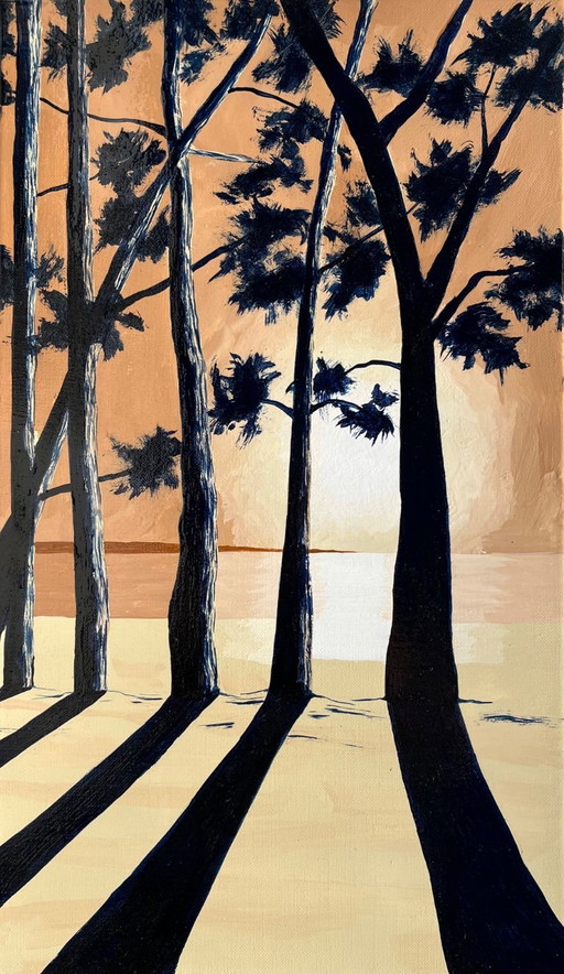 Acrylique et encre sur châssis entoilé 