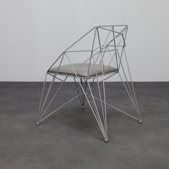 Image 1 of 6x sedie da pranzo con struttura in filo metallico, rare