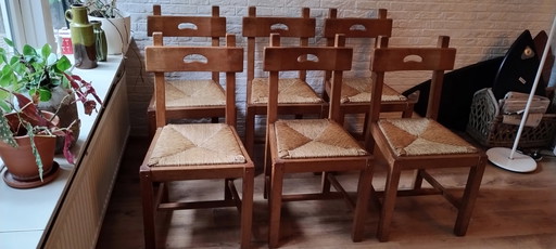 Chaises de salle à manger vintage brutaliste