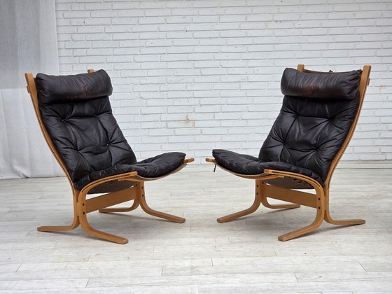 Image 1 of Années 1970, design norvégien d'Ingmar Relling, modèle de fauteuil lounge « Siesta ».