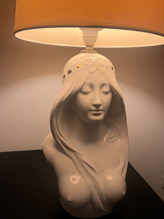 Image 1 of Lampada da tavolo vintage a forma di busto femminile in stile Hollywood Regency