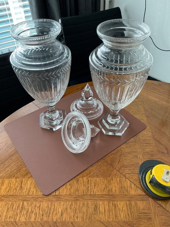 Image 1 of 2 mooie glazen stolpen ( 2 stuks 1 prijs ) ‼️