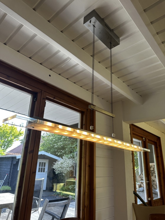 Image 1 of Moderne, dimmbare LED-Tischleuchte aus Edelstahl und Glas