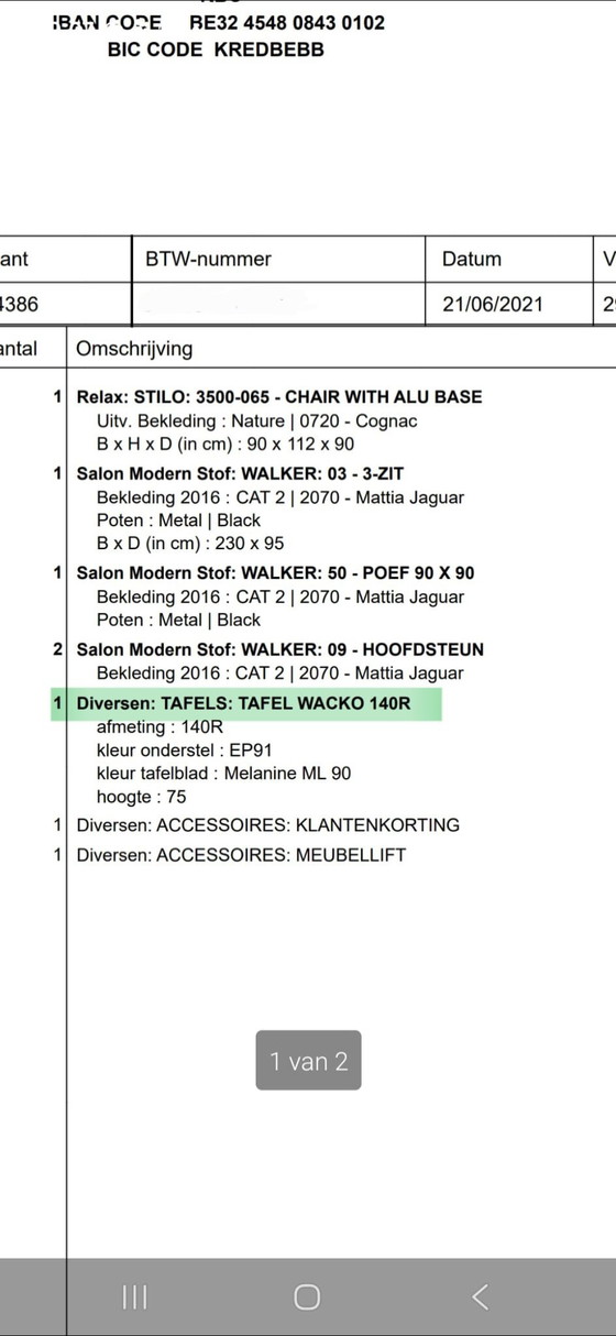 Image 1 of Round white table