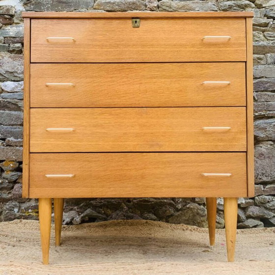Cassettiere vintage a 4 cassetti – Anni '60/'70 – Legno (photo 3 of 15)