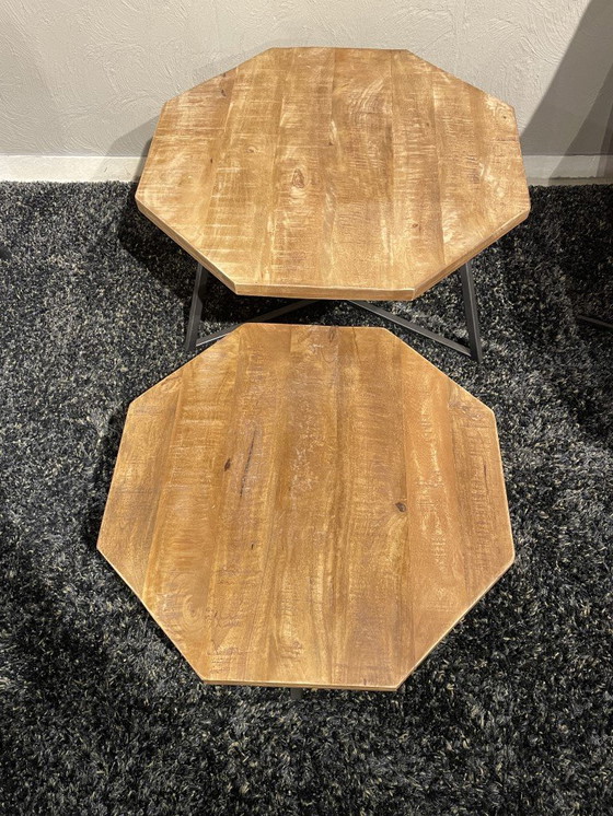 Image 1 of Tavolino da caffè By-Boo Octagon (set di 2)