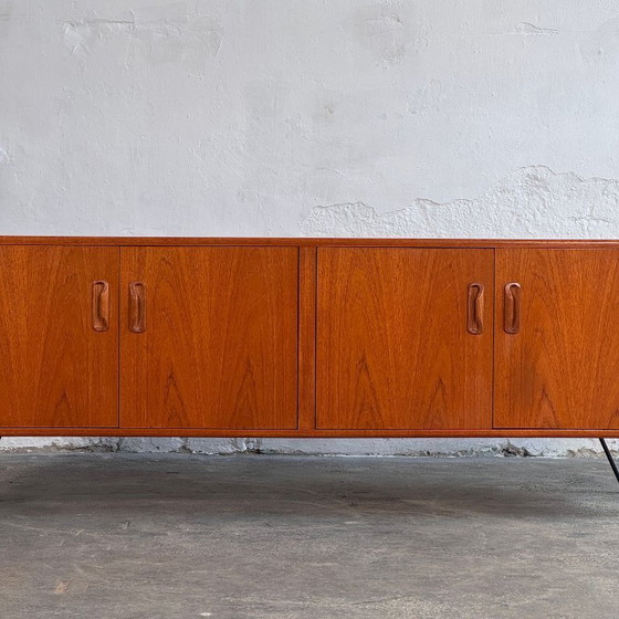Image 1 of G-Plan Teak 4-Door Sideboard on Hairpin Legs, 1970