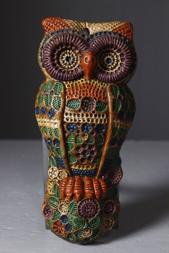Ceramica Convento Jesus Maria de Aracena - Uilenwandplaat jaren 60 – Wanddecoratie, Mid Century Modern (photo 2 of 9)
