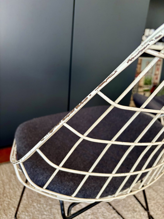 Image 1 of 2x draadstoel met kussens SM05 Cees Braakman voor Pastoe