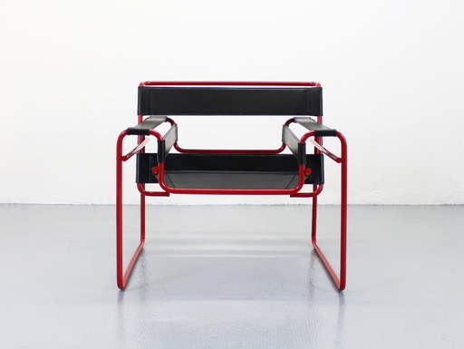 Silla Wassily Cuero Negro Marcel Breuer Knoll Seats