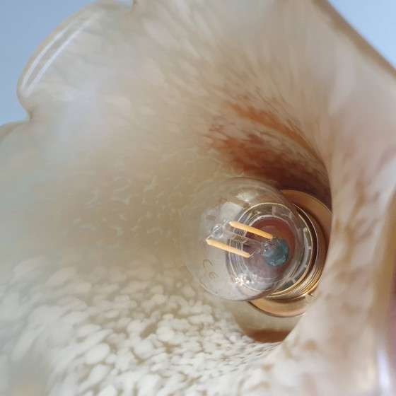 Image 1 of Set van 2 Vintage Murano hanglampen - Mid Century - amber kleur