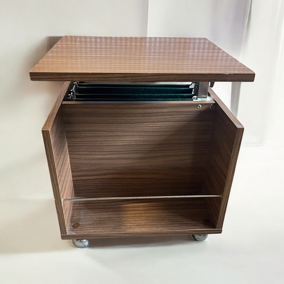 Image 1 of Tavolino laterale/contenitore per ufficio/portariviste anni &#39;70 in Resopal nello stile di Rolf Hesland, prodotto in Germania