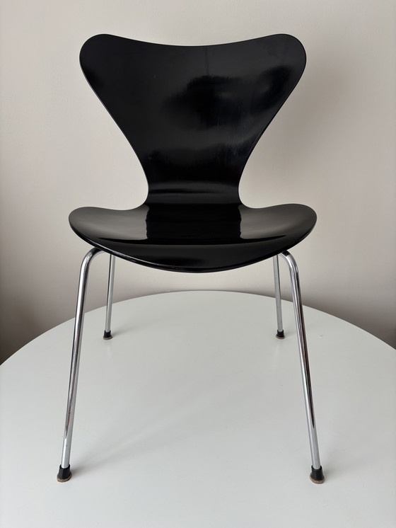 Image 1 of 4x dänische Arne Jacobsen für Fritz Hansen Serie 7 Vlinderstoelen 1978