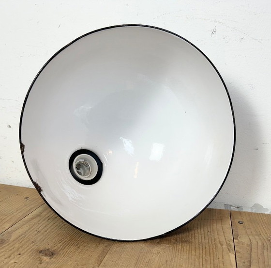 Image 1 of Suspension industrielle en émail gris, années 1960