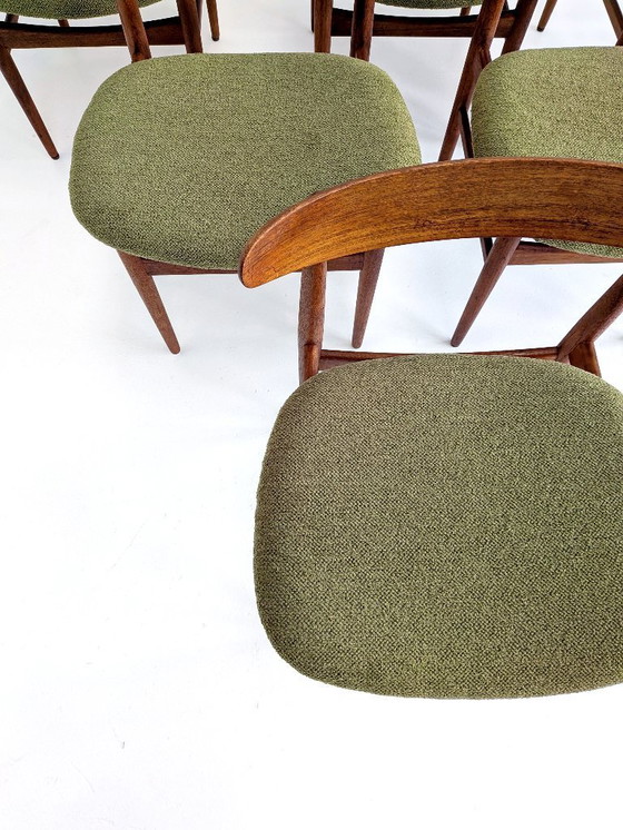 Image 1 of Set van 6 Midcentury eetkamerstoelen uit de jaren 60