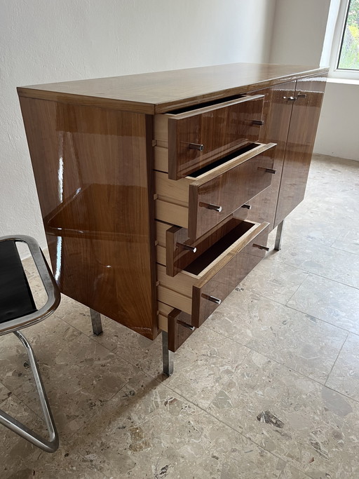 1x Sideboard aus Palisanderholz mit Chrombeinen aus den 1960er Jahren