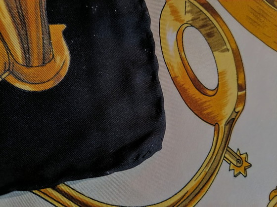 Foulard Hermès, Décoration, Soie, Noir (photo 5 sur 7)