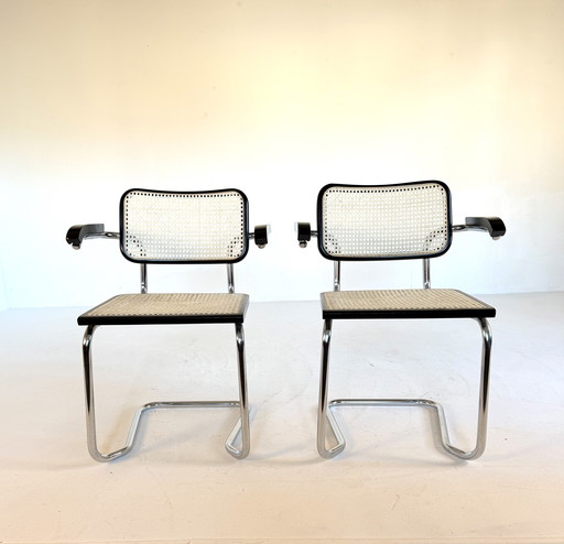 2x vintage Cesca webbing chairs model S64 '60