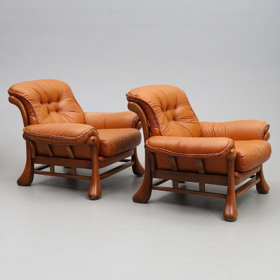 Image 1 of Leather Seating Set, 3 Pieces 
