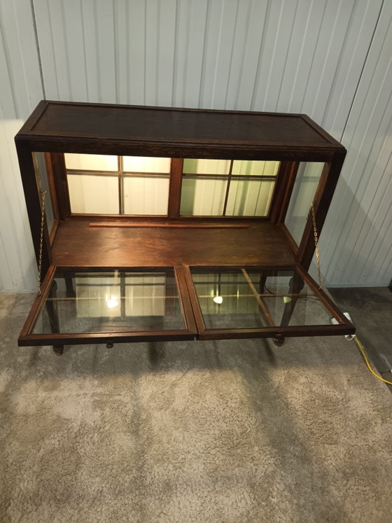 Vitrine/meuble à thé antique, Bois, Verre, Marron (photo 7 sur 15)