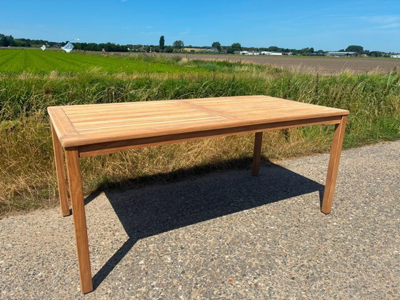 Image 1 of Preciosa y robusta mesa de jardín de teca de 180x90 cm - Como nueva -