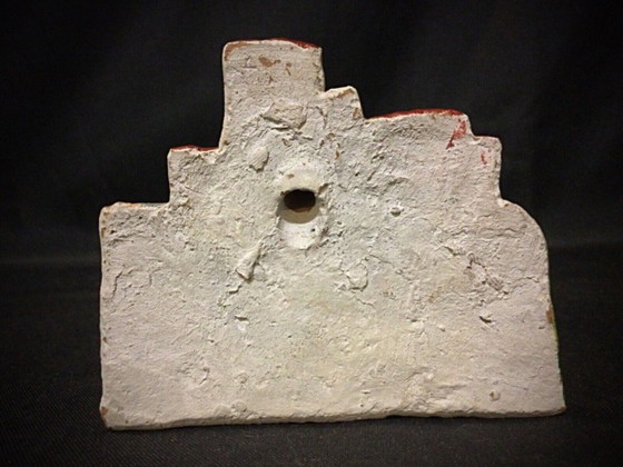 Image 1 of Hand-Painted Miniature House Figurine from Mallorca – Colorful Plaster Model - 2Y19