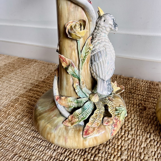 Majolica Ceramics Art Nouveau Vases 1900 (photo 5 of 13)