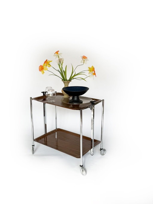 Vintage dinette serving trolley / tea trolley - 1970s