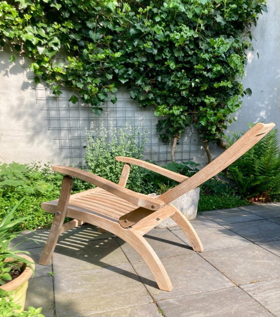 Image 1 of Klassiek Engelse Gloster Garden Lounge chair, zware kwaliteit teak