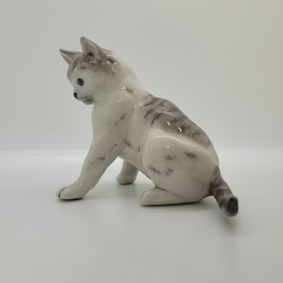 Image 1 of „Katzen“-Figur, emailliertes Porzellan, Lladró-Stil, 20. Jahrhundert – Spanien