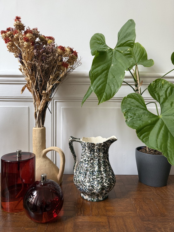 Image 1 of Decanter / brocca d'acqua verde e blu maculata