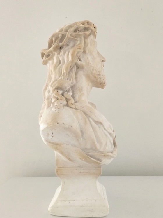 Gipsen Buste Christus met Doornen 30 cm Togneri – Kunst, Other (photo 5 of 14)
