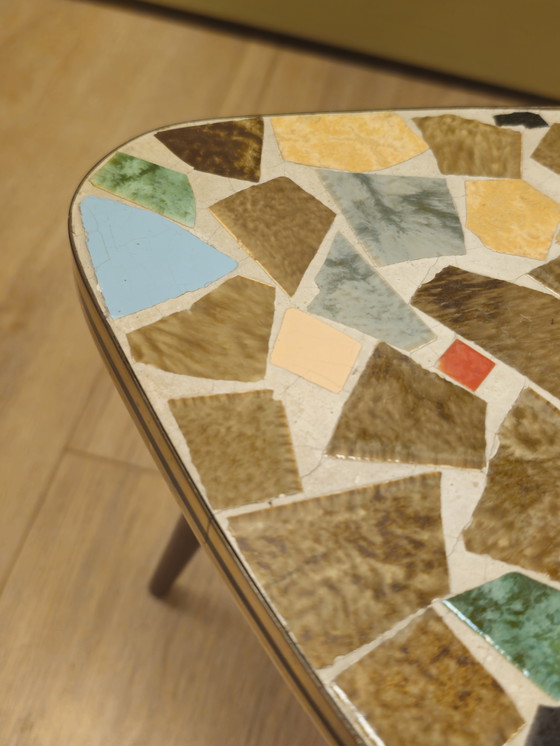 Image 1 of Vintage Mosaic Plant Table Side Table Table
