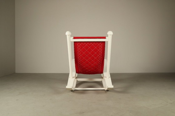 Image 1 of Gilles Sermadiras for Maison et Jardin, “Deauville” rocking chair, France