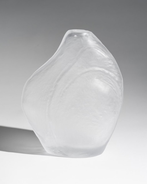 Rare Unique Peill & Putzler Sculptural Satin Glass Vase West Germany 1970s–1980s