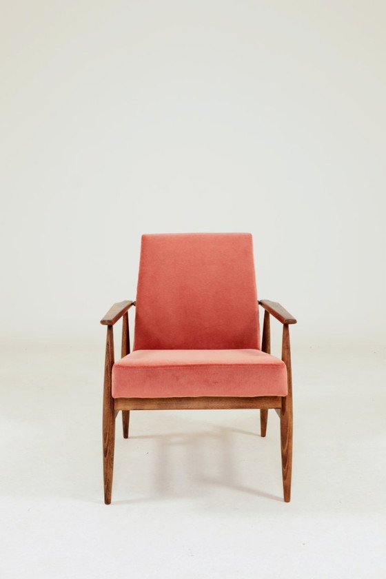 Image 1 of Lounge Chair Vintage Raspberry Opal Velvet Mid Century Design, 1960