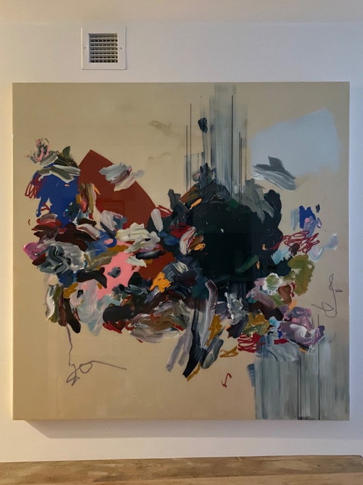 Janna Watson, Dipinto astratto colorato con resina, The Heaviness Of Light