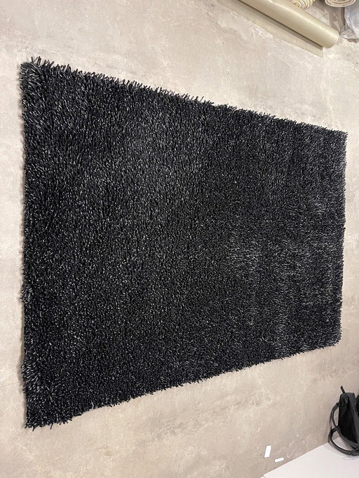 Brink en Campman Pinstripe Dots black rug 200x300