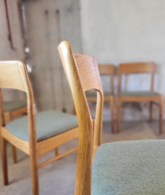 Image 1 of Set di 6 sedie di Henning Kjearnulf per Korup, 1960