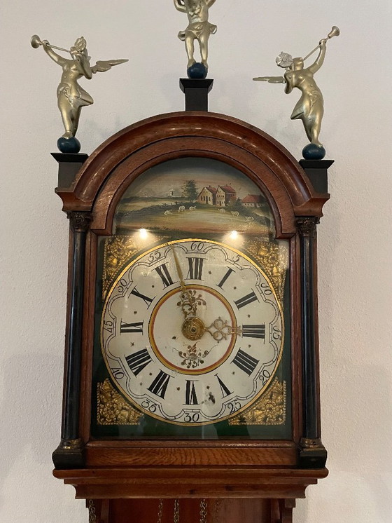 Image 1 of Antique Frisian grandfather clock circa 1850