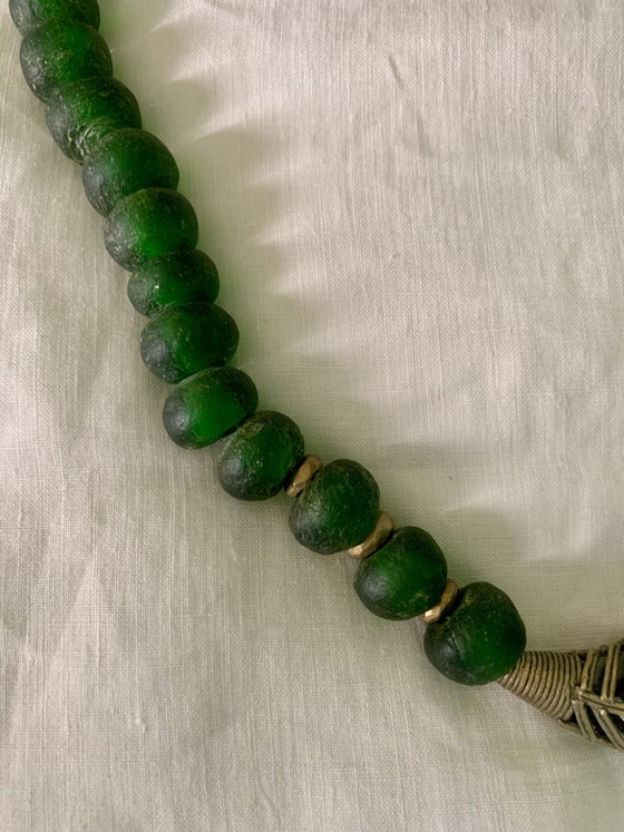 Krobo Ghana Beaded Necklace - Brass Pendant. Acquired in the 1990s – Gifts, Glass (photo 5 of 8)