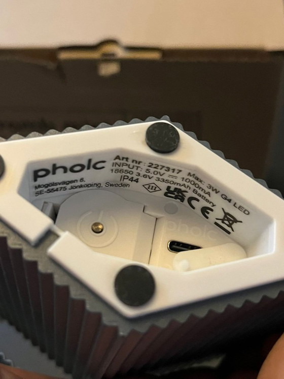 Image 1 of Pholc - Romb Mini / Lampada in pietra blu