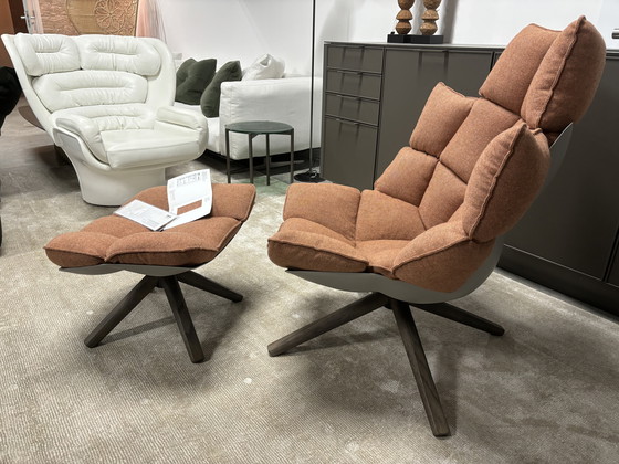 Image 1 of B&B Italia Husk Lounge Chair H3G + Ottoman Hp4 Cat Extra Elmas 570