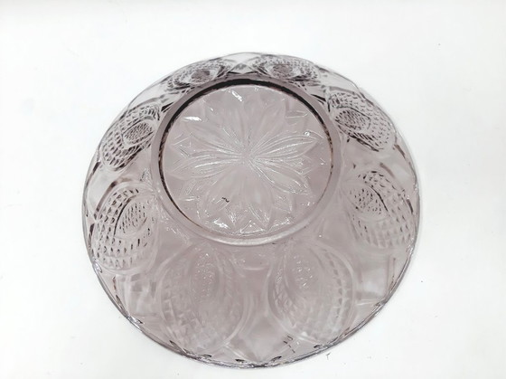 Image 1 of Vintage purple glass fruit bowl 