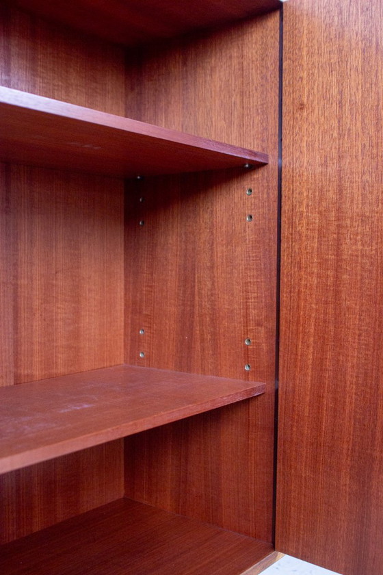 Image 1 of Mobile vintage in teak, credenza alta, cassettiera, noce, metà del secolo scorso, anni '60